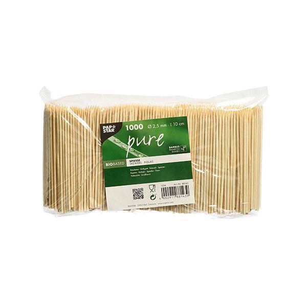 PAPSTAR Spie&szlig;e "pure", aus Bambus, L&auml;nge: 100 mm