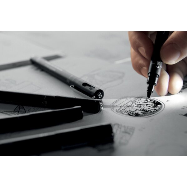 uni-ball Fineliner PIN PF "Lettering", 5er Set