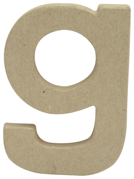 décopatch 3D-Buchstabe "g", Pappmaché, 85 x 120 mm