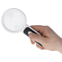 FIRST AID ONLY Lupe mit LED-Licht, rund, schwarz weiß