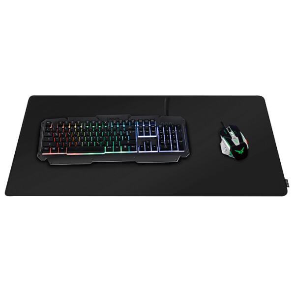 LogiLink Gaming Maus Pad, vern&auml;hte Kanten, Gr&ouml;&szlig;e XL, schwarz