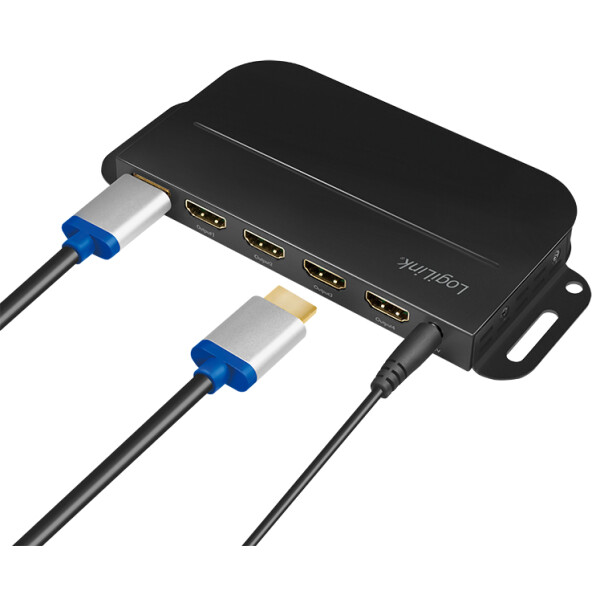 LogiLink Ultra Slim 4K Pro HMDI Splitter, Montagehalterung