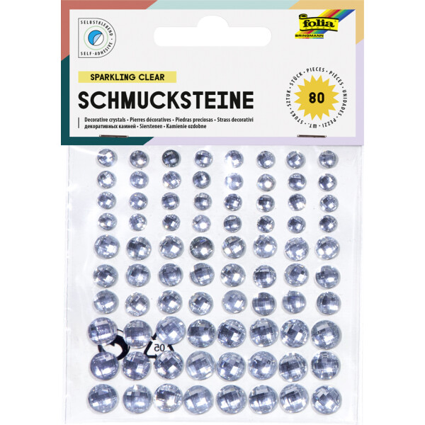 folia Schmucksteine "Iridescent Clear", selbstklebend